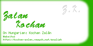 zalan kochan business card
